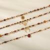Maillard handmade old money wind tiger's eye stone beaded necklace high-end light luxury original design autumn and winter sweater chain