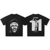 Stylish Black Neymar Jr. "100% Jesus" Football Star Double-Sided Graphic Casual Cotton Short-Sleeve T-Shirt