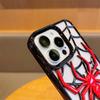 Funny 3D Hollow Spider Case for iPhone 16 15 14 13 12 11 Pro Max Soft TPU Plating Heat Radiation Cover for iPhone 14 15 16 Plus