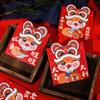6pcs Blessing 2025 New Year Money Pocket Traditional Good Lucky Money Bags Cartoon Red Packet  Bonus