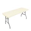 Rectangle Picnic Table Cloth, Elastic Fitted Tablecloths for 6 Foot Tables, Washable Polyester Table Cover for Picnic, Camping