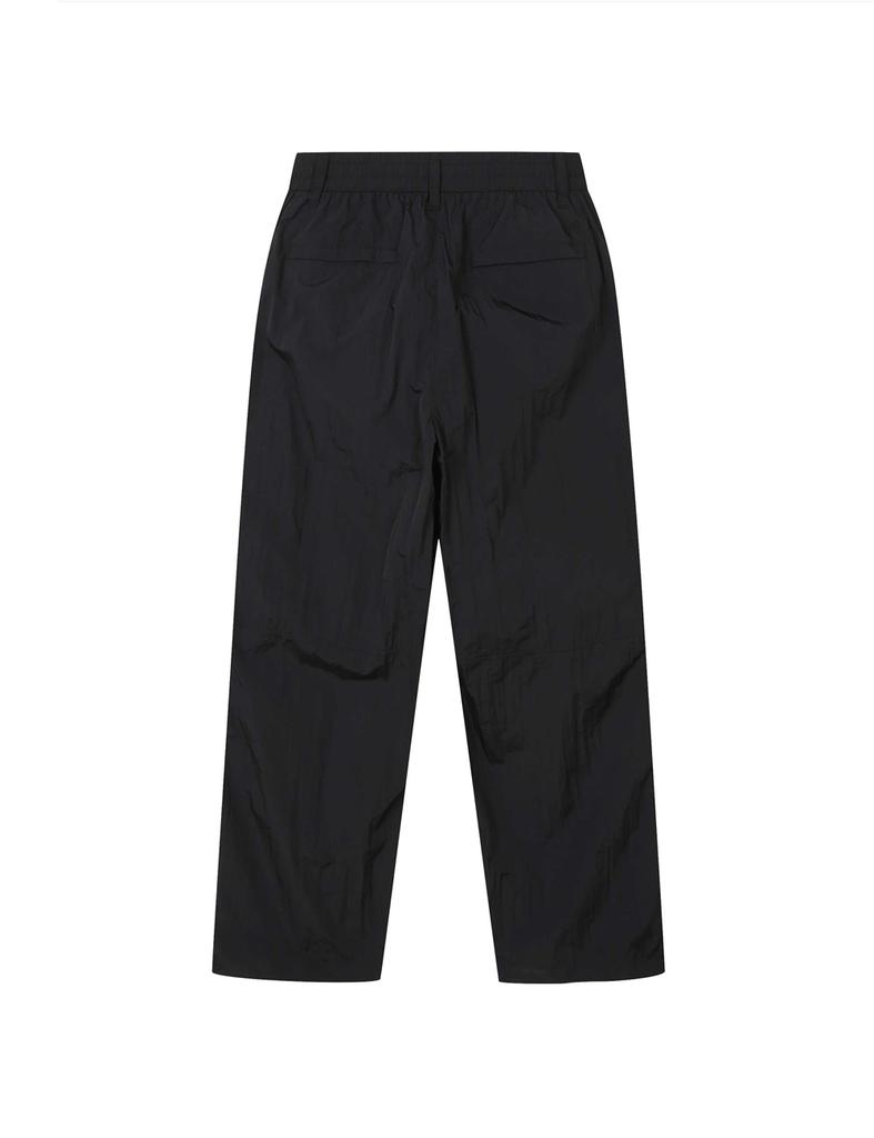Enbiei Wide Parachute Woven Pants Black