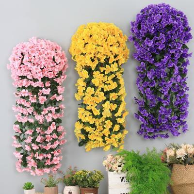 Outdoor Artificial Fall Fake Flowers Hanging Vines UV Resistant Faux Flowers Realistic Look Home Garden Decor