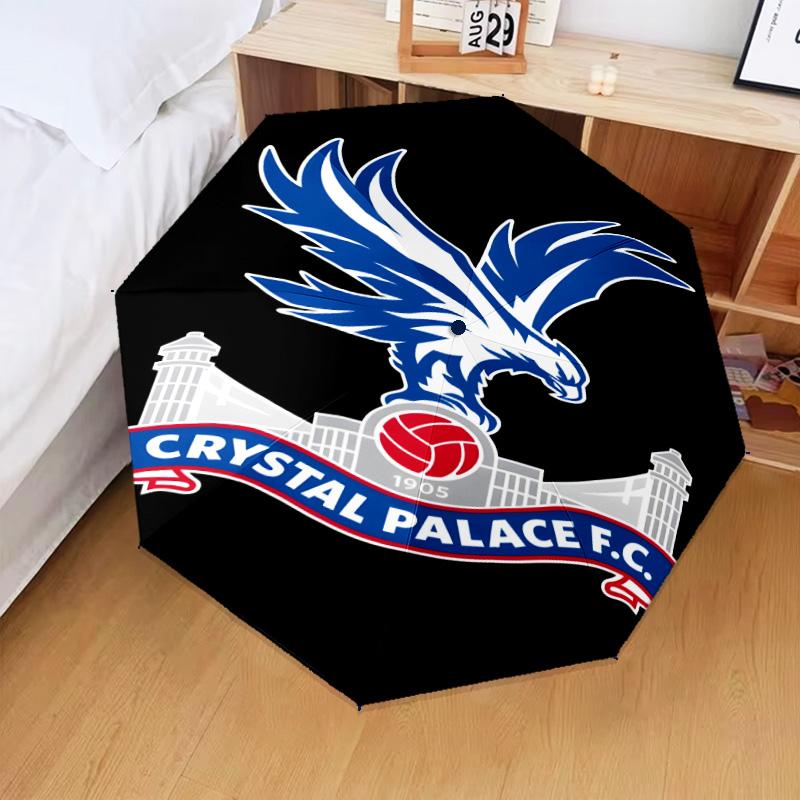 1PC Crystal Fc Crest Printed Umbrella Folding Umbrella, Automatic Umbrella 8-Frame for Travel, Camping Fan Gifts Christmas Gifts