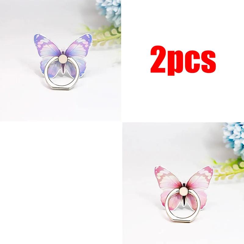 1/2 Stück Luxus Universal Schöner Schmetterling Handygriffhalter Geeignet Handyringhalter Handyhalter Sockel