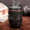 1pc-Stainless Steel Camera Lens Coffee Mug with Leak-Proof Lid - Perfect Gift for Photographers