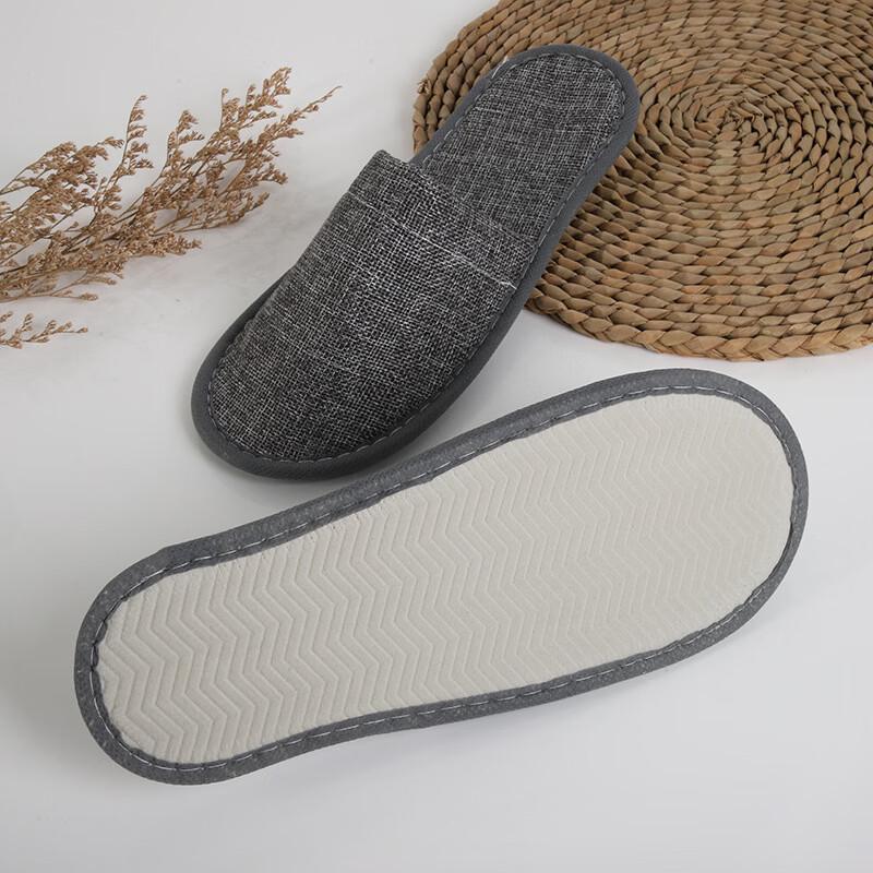 Disposable Linen-Cotton Hotel Slippers - 100 Pairs Bulk Pack