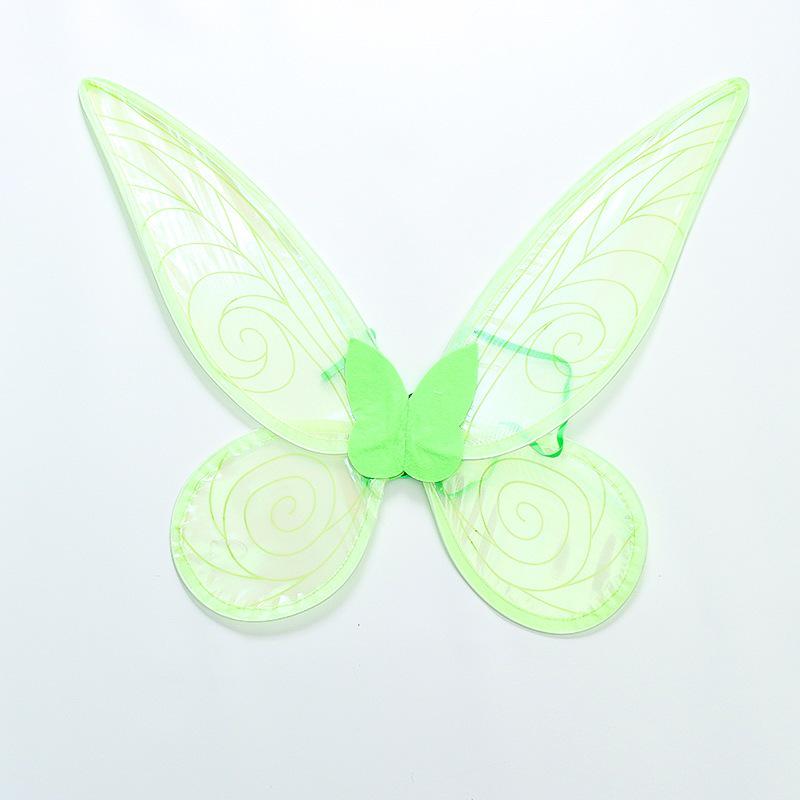 Girls' 2025 Summer Lolita Princess Dress with Stylish Wings - Green Grape Birthday Skirt