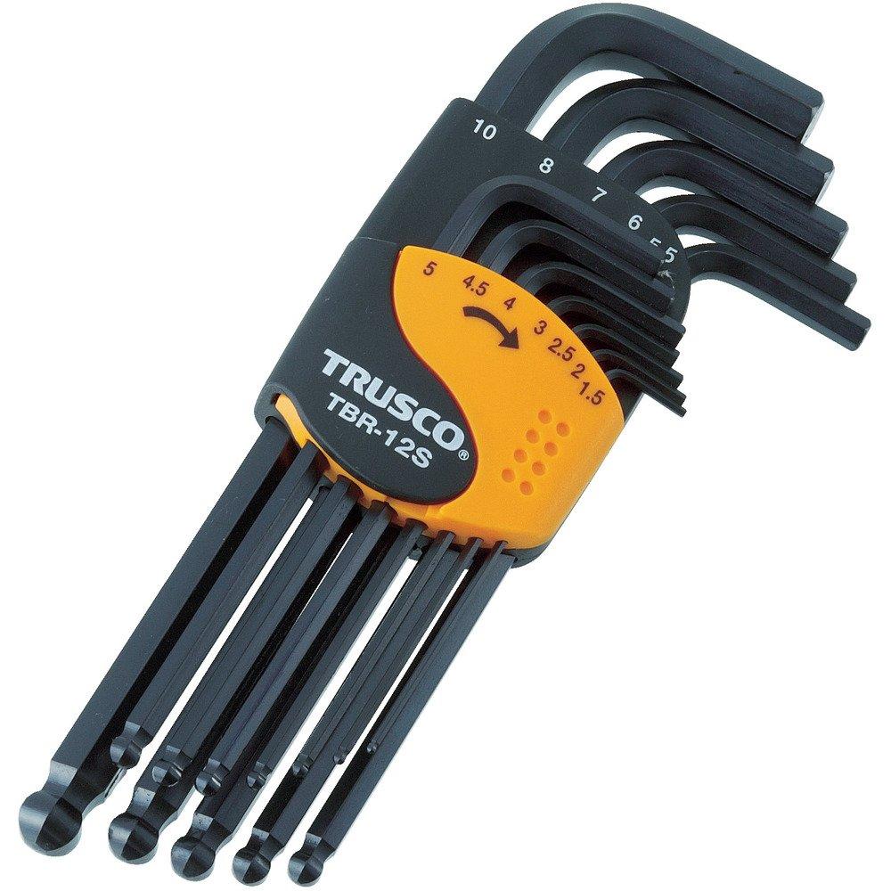 

TRUSCO Ball Point Hex Wrench Set Black Standard Type 12 Piece Set TBR12S чёрный