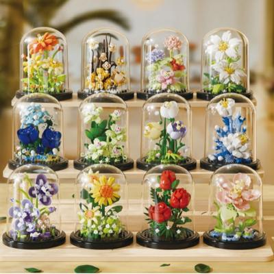 Flower Building Block Set, Everlasting Bouquet Assembly Toy, Home Decoration, Valentine's Day Gift