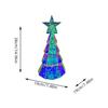 Christmas Light Ornament USB Powered Colorful Xmas Tree Figurine with Star Handmade Tabletop Centerpiece for Christmas