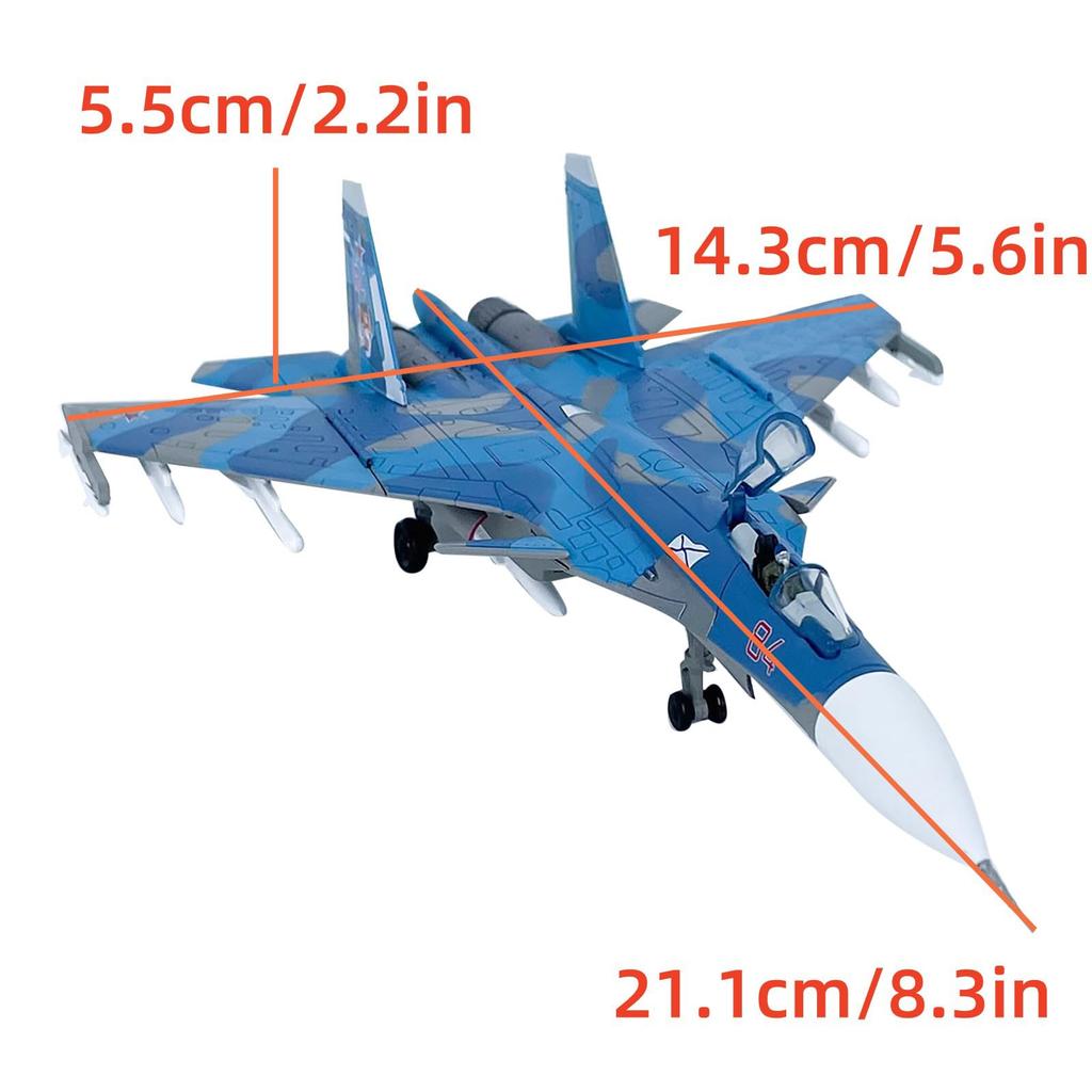 1/100 Scale Russian Navy Su-33 Fighter Alloy Model Airplane Collectible