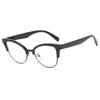 New Cat Eye Half Frame Anti Blue Light Reading Glasses Women Fashion Luxury Brand Ladies Flexible Optical Eyewear