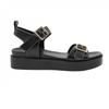 Womens/Ladies Double Buckle Casual Platform Sandals