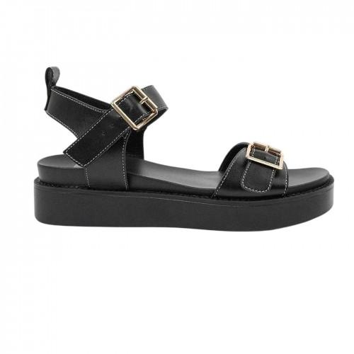 Where's That From Womens/Ladies Double Buckle Casual Platform Sandals