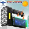 Outdoor Solar Strong Light LED Flashlight Portable Searchlight USB Rechargeable Waterproof Drop Resistant LED Camping Emergency