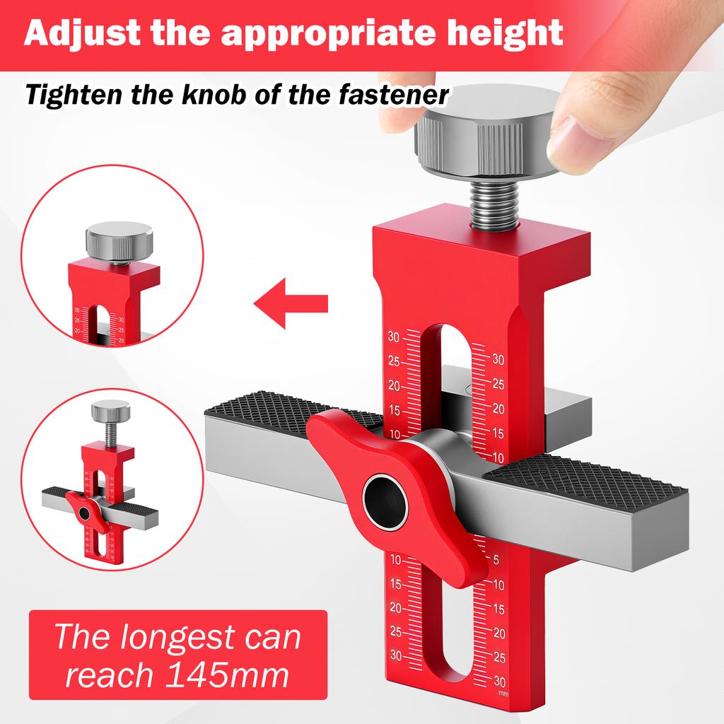 Aluminum Alloy Cabinet Door Jig Precision Measurement Drilling Tool  Easy Adjustment Cabinet Hardware Jig for Cabinet Installati
