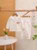Frühlings- und Herbst-Baby-Baumwoll-Zweiteiler mit hohem Bund, nahtlos - Prinzessinnen- & Britischer Stil