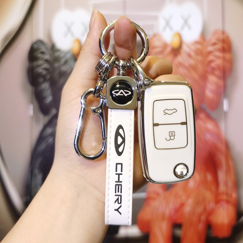 Husă Compatibilă pentru Cheie Auto Chery pentru Fengyun 2, E5, A1, A3, A5, Tiggo, Karry K50, JAC - Husă Pungă Cheie cu Cataramă