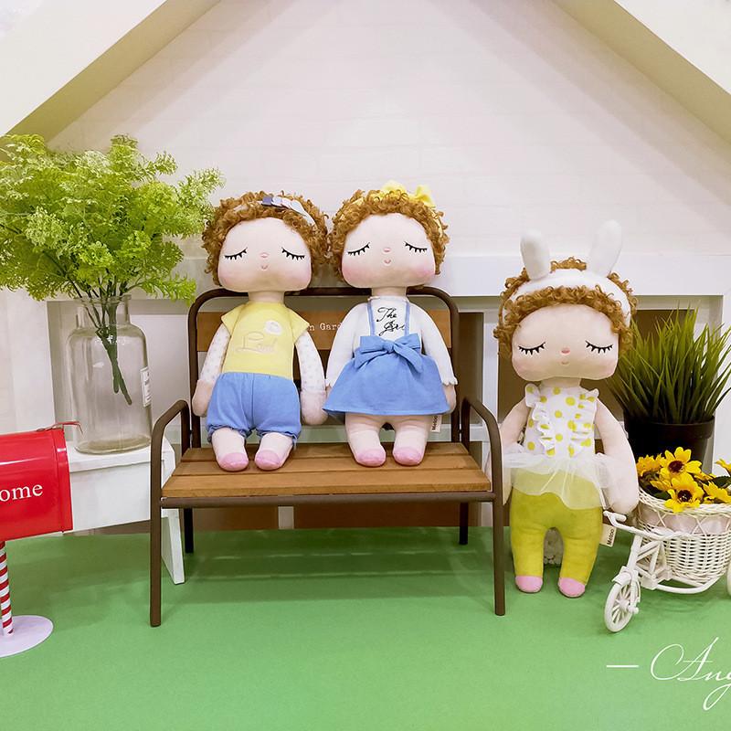 Adorable Metoo Angela Plush Doll With Curly Hair Crystal Super Soft Stuffed Toy For Girls