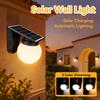 Solar Spherical Wall Lamp Outdoor Waterproof Solar Front Porch Light Dusk To Dawn Lanterns for Door Patio Garage Entryway Garden
