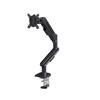 Best-Selling Ergonomic Dual Arm Monitor Mount with Adjustable Gas Spring, Angle, and Height. Desk Clamp/Drill Compatible.