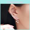 Elegante Damen Kristall Zirkon Blätter Quasten Tropfen Hängeohrringe für einen zeitlosen Look