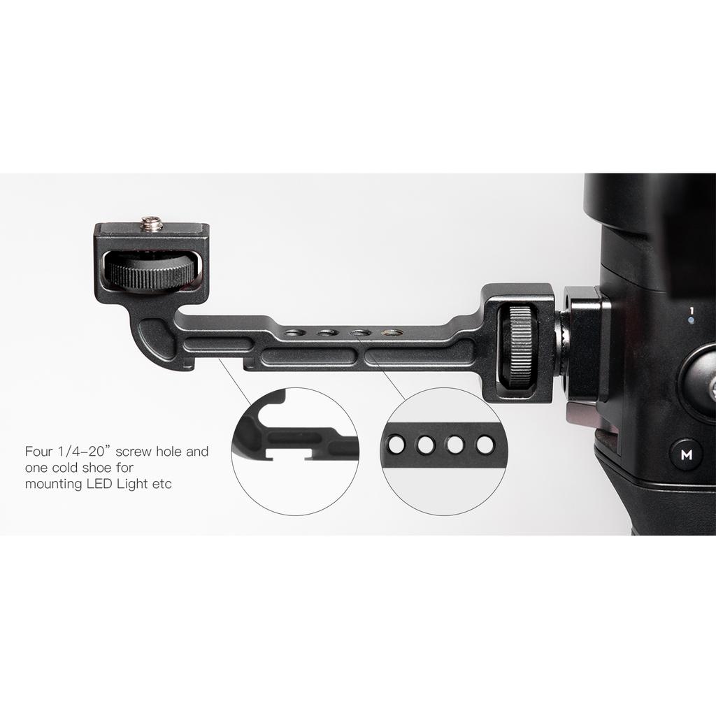 Gimbal Stabilizer Rotatable Extension Bracket Holder Support with 1 4 Inch Screw Cold Shoe Mount for Mounting Monitor