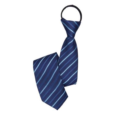 [Grandios] 14 Types of Ties, One-Touch, Stylish, Men's, Blue, with Lock, 8cm, Easy To Wear, Washable, Navy Stripe, Formal Occasions, GD-OTCHTIE-12-E