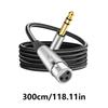 Nylon Braideds 3Pin Female to 6.35mm Stereo Sound Cable with Gold Plateds Connectors for Clear Signal Transmission
