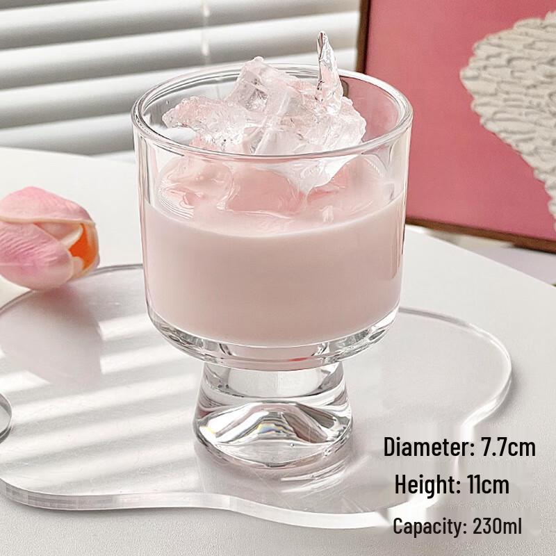 Shangqi Cute Glass Drink Cups with Straws (3-Pack)