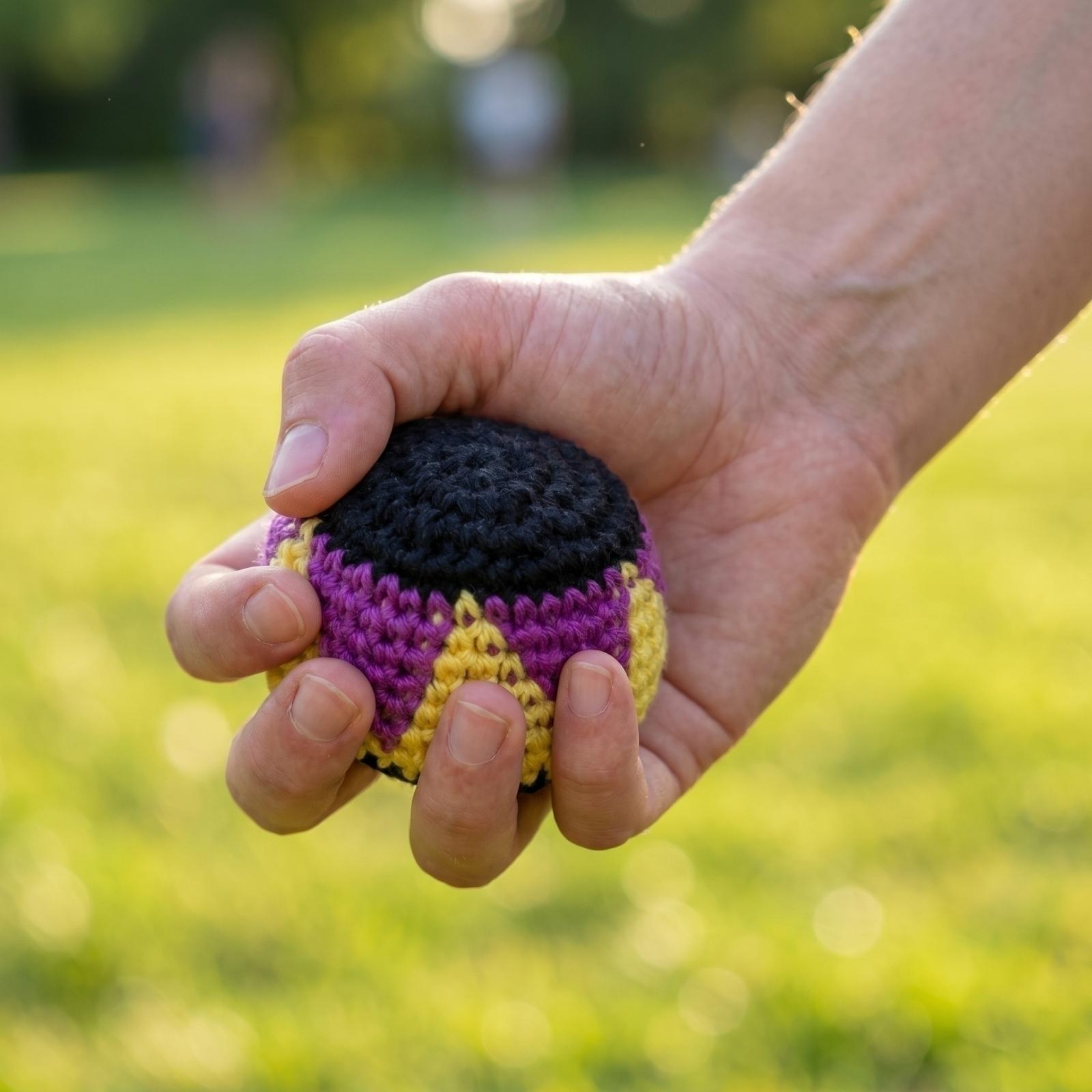 

Handcrafted Crochet Bean Bag Toy Soft Durable Lightweight Indoor Outdoor Use Suitable for Various Toss and Catch Games One Size