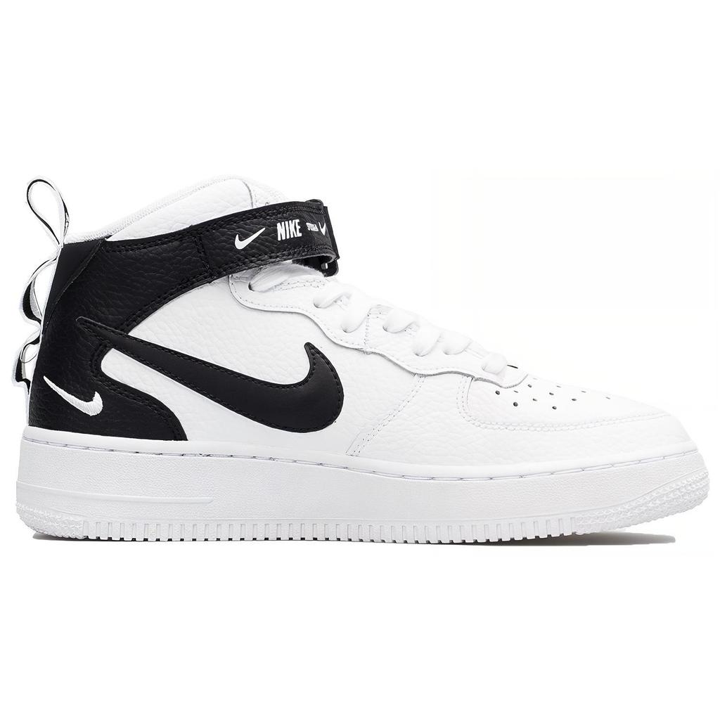 (GS) Nike Air Force 1 Mid LV8 'White Black' Kids' AV3803-100