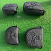 Golf Putter Cover Skull Center Shaft Klein Schwarz PU Leder Magnet (Mittel) [Artikel]