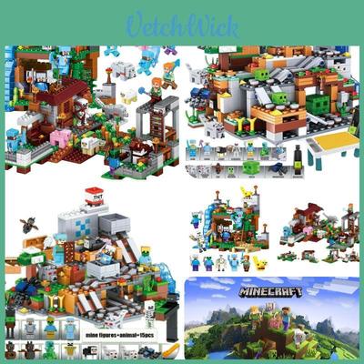 Můj svět Kompatibilní Lego Stavebnice Dětská Vzdělávací Skládací Hračka Stínové Město Lávová Jeskyně ABS Plastový Materiál