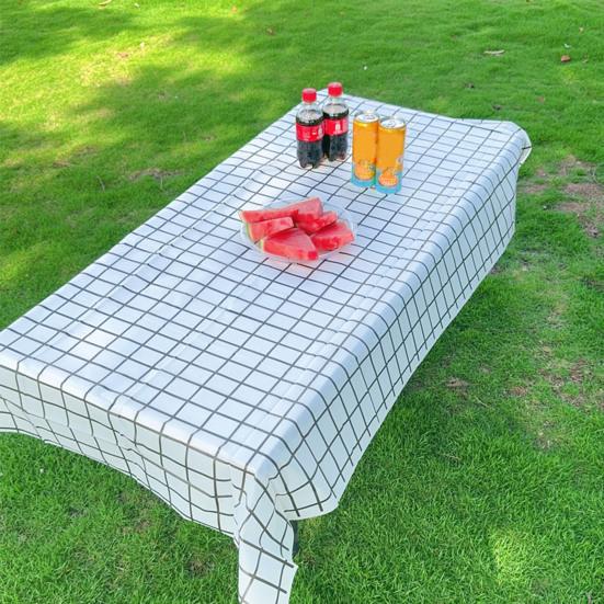 Plaid Disposable Tablecloth Waterproof Checkered Table Cover Outdoor Tablecloth for Picnic Camping Barbecue