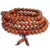 Buddhist Prayer Bracelet - 108 Beads, Multi-strand Sandalwood, Black Rosewood, Wenwan Style