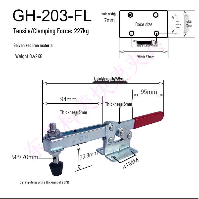Quick Clamp GH201: Stainless Steel 201A Pliers, 201B Collet, 201C Fixture, 225D Toggle Clamp