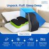 Ergonomic Memory Foam Lumbar Support Pillow for Chair, Car Seat and Office Desk - Designed for Comfort and Posture Support