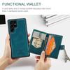 For Samsung Galaxy S22 Ultra 5G Case JEEHOOD J01 Retro Leather Phone Back Cover with Detachable Magnetic Card Holder