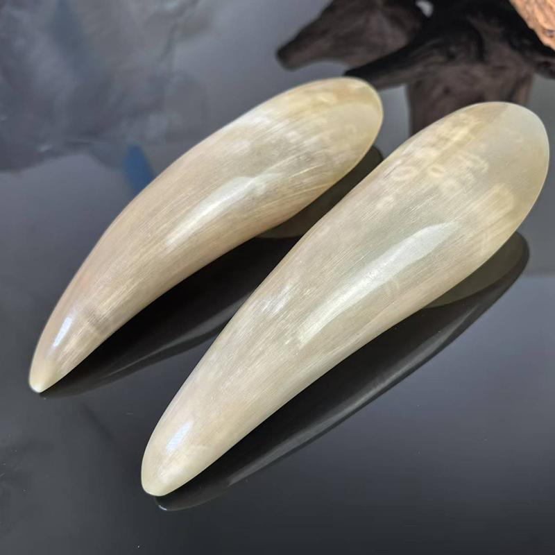 1 Stk. Natürliches Büffelhorn Kein Stress Guasha Massage Werkzeug Akupunktur Spa Therapie Gua Sha Massagegerät Schabebrett