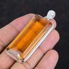 Facettierter Whiskytopas-Anhänger, Edelsteinschmuck, handgefertigter Anhänger, 925er Sterlingsilber-Anhänger, Whiskytopas-Schmuck, Designer-Anhänger für Geschenke