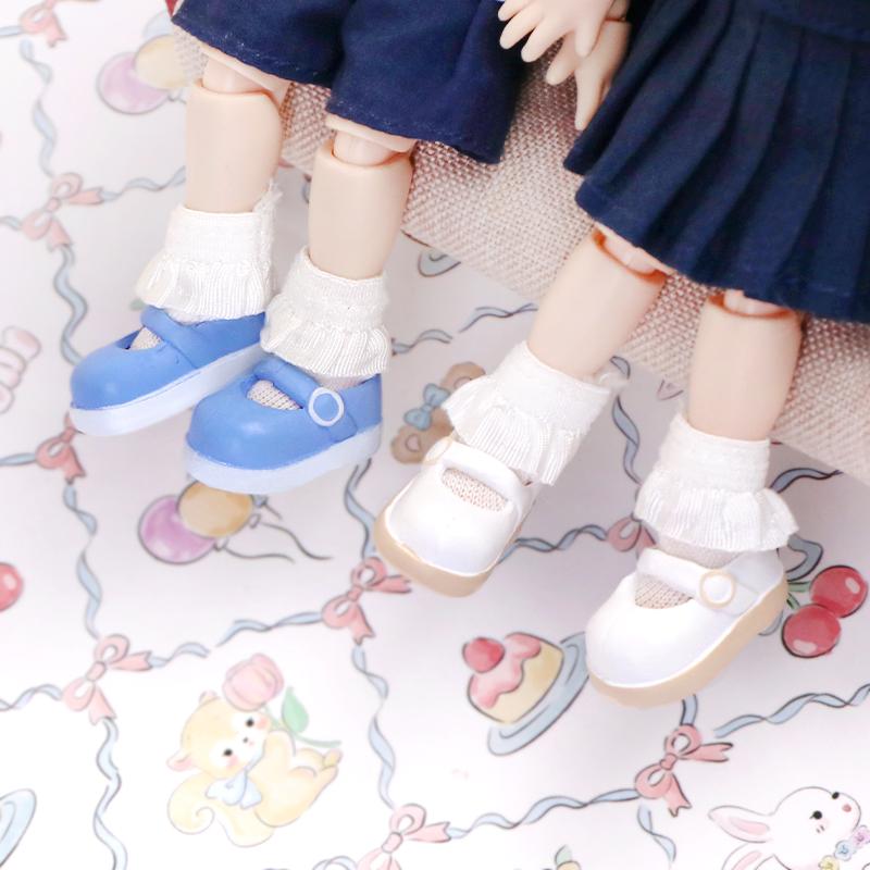 Plastic OB11 Student Shoes Obitsu 11 Doll Shoes ob11 Doll Pointy Toe Shoes Diy Toys For dod Ddf Body9 1/12 Bjd Gsc Bjd Doll