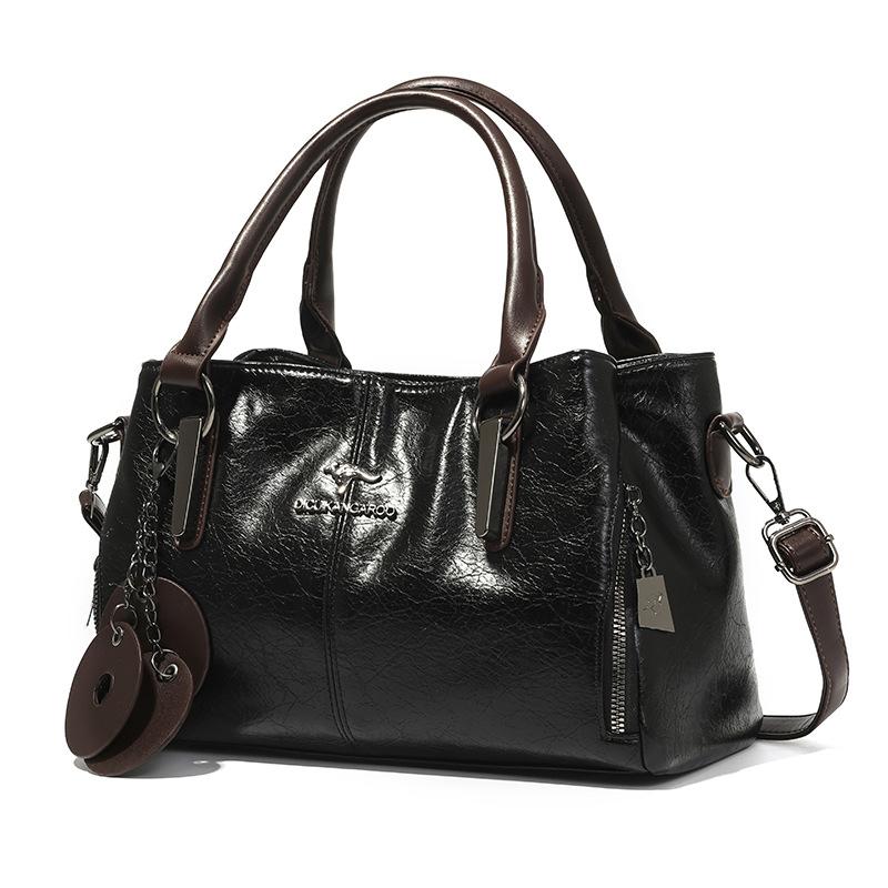 Commuter Handbag - Large Capacity Cowhide-patterned Crossbody Bag