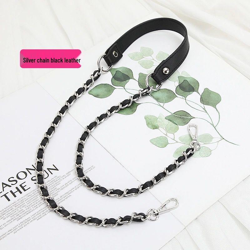 Women's Leather Crossbody Bag Strap - Versatile, Durable Metal Chain, Fade-Resistant, Sold Separately.
