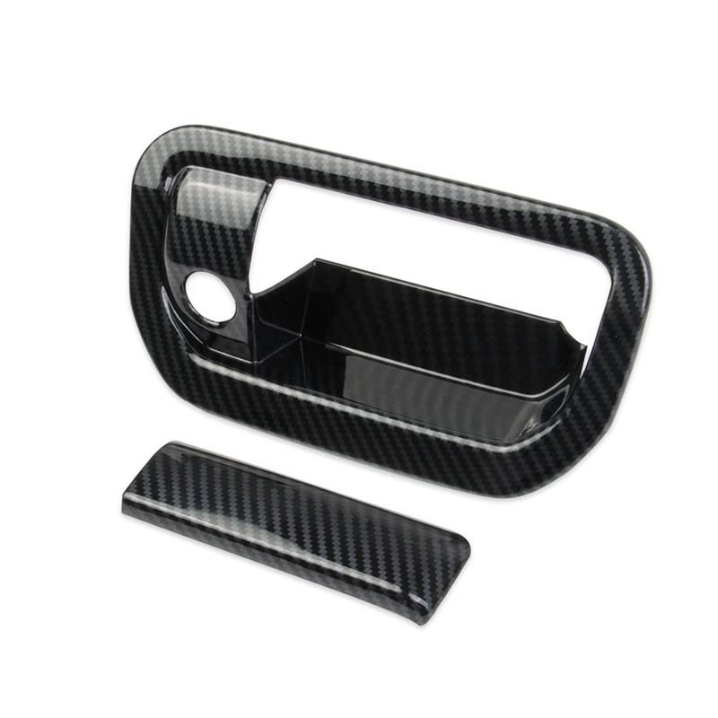 For Honda Ridgeline - Pilot Trunk Rear Door Handle Trim Cover Accessories Component Cover Carbon Fiber Carbon Fiber