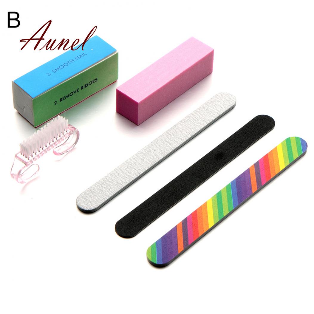 

Фантастический 6 шт., шлифовальный файл для дизайна ногтей, буферный блок, щетка для чистки, набор инструментов для маникюра B