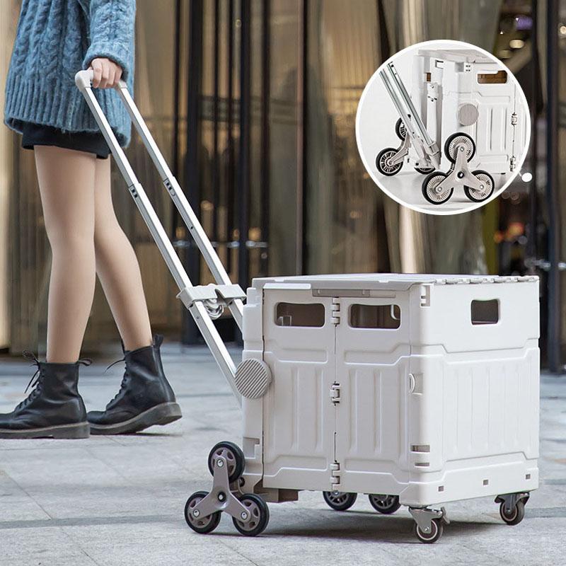 

Складная складная тележка 75 л Carro Compra, тележка для кемпинга, переносная тележка для супермаркетов, корзина для еды, бытовая тележка