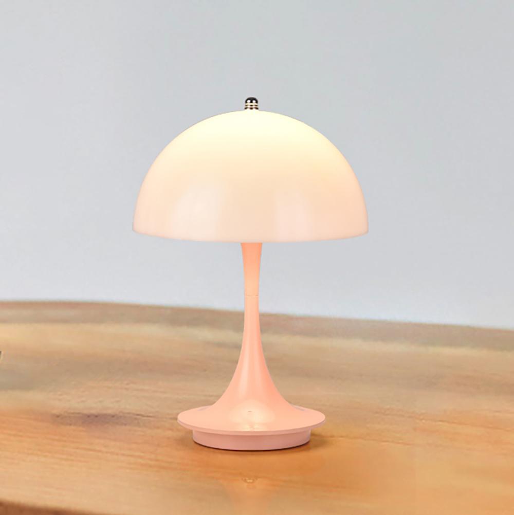 Mushroom Small Table Lamp Dimmable Rechargeable Table Lamp Bedroom Bedside Decorative Night Light