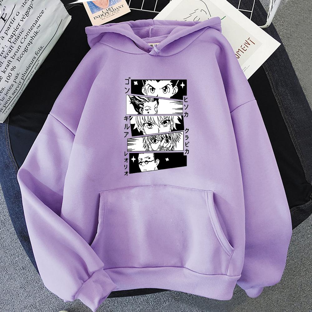 Cute Unisexs Hunterxhunter Hoodies Hunter X Hunter Unisex Women Pullovers Hoodies Sweatshirts Killua Zoldyck Hisoka 90s Anime Hoody